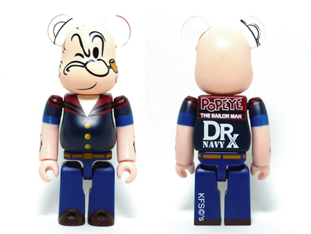 DRX NAVY POPEYE THE SAILOR MAN 100% ベアブリック（BE@RBRICK）