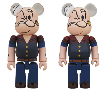 DRX NAVY POPEYE THE SAILOR MAN 100% 400% ベアブリック（BE@RBRICK）