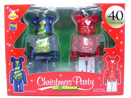 Happyくじ Disney Christmas Party ペアBOX 40 ベアブリック（BE@RBRICK）