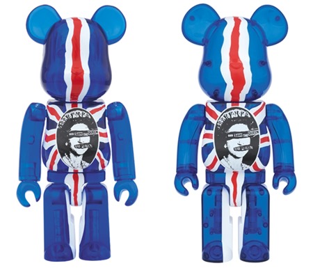 SEX PISTOLS Ver.2 God Save The Queen Clear 100 % 400% ベアブリック （BE@RBRICK）