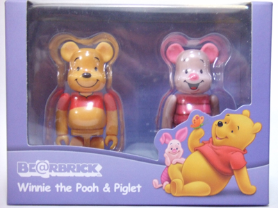 Winnie the Pooh & Piglet 2pc ベアブリック（BE@RBRICK）